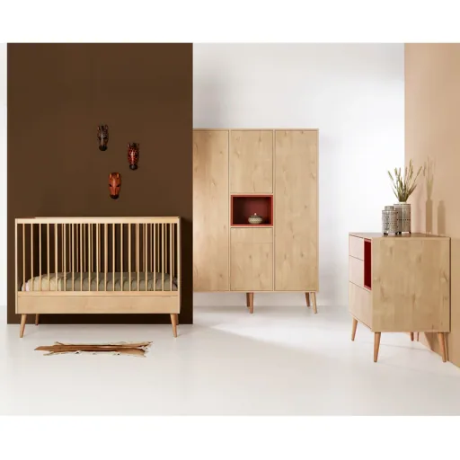 Quax Cocoon Babybett Eiche natur Nachbildung 60 x 120