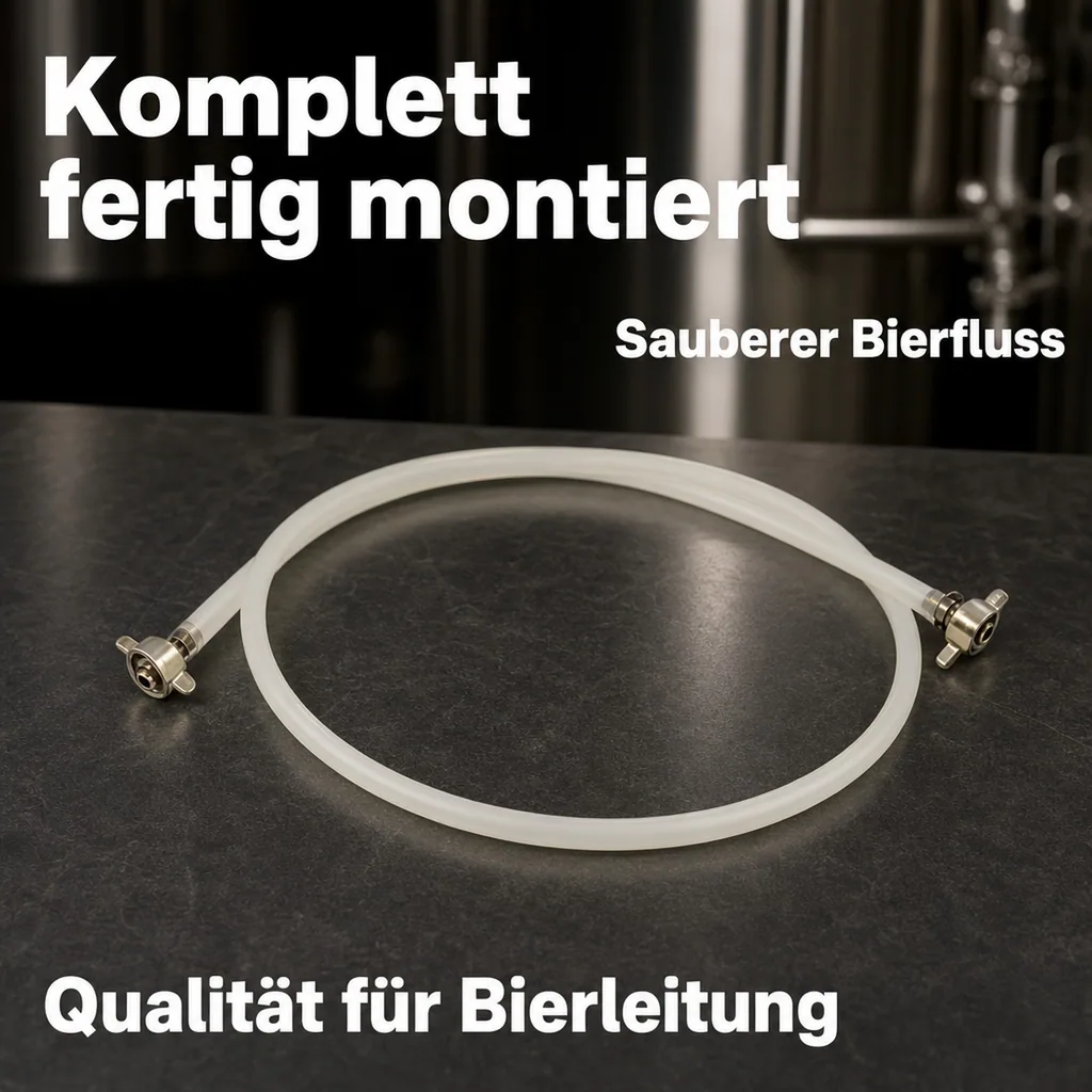Beer line, beer pipe, brewery hose, beer hose - 10 mm, complete, 5.0 m