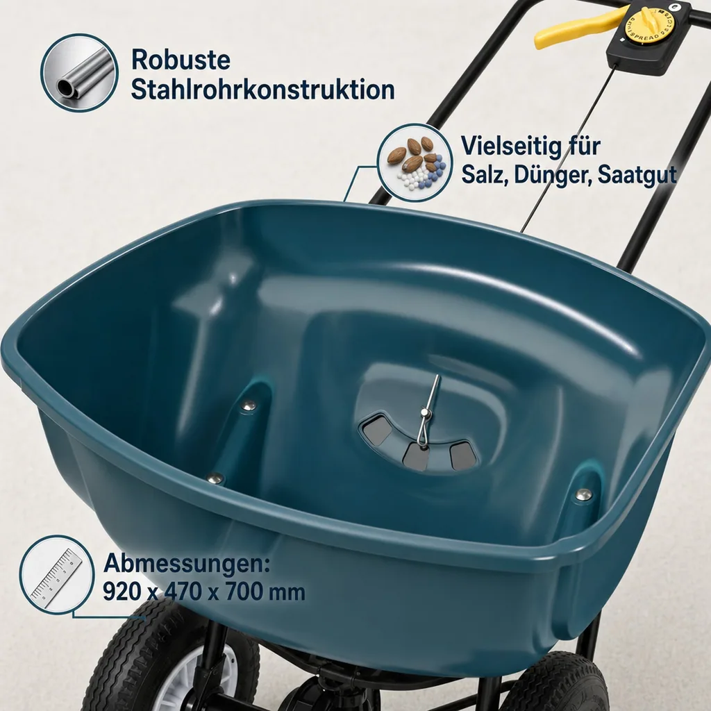 Streuwagen mit Mengen-Dosier-Regler, 27 l