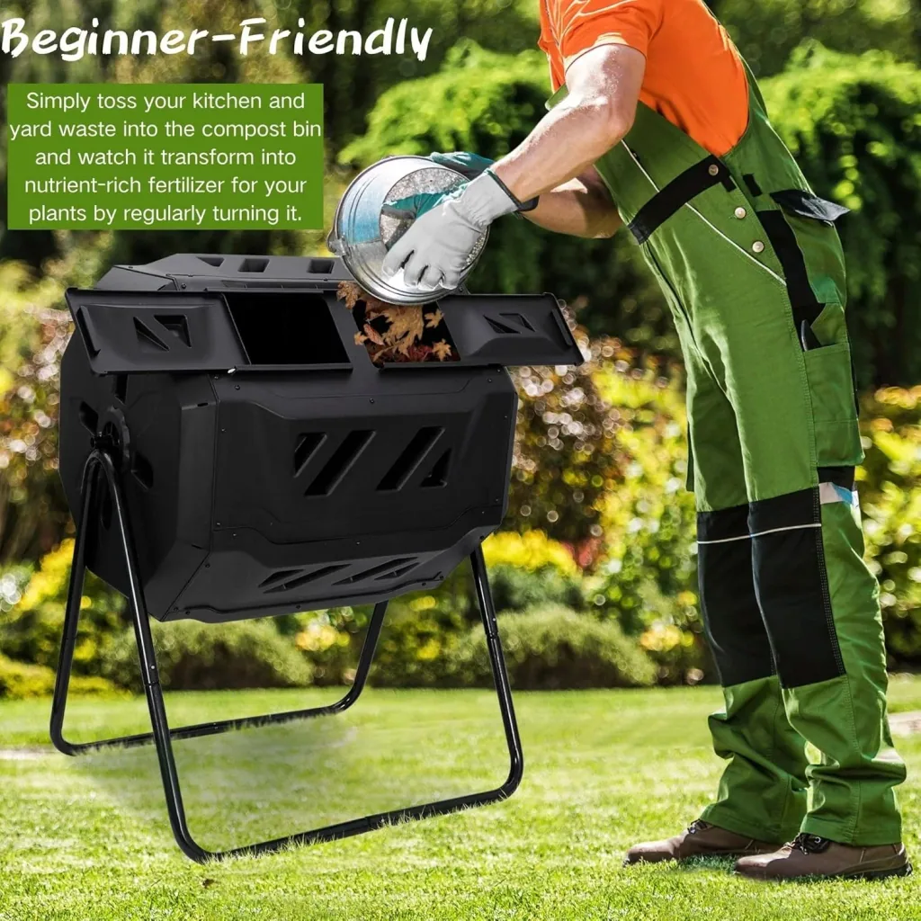 2-Kammer Rollkomposter 160 Liter (2x 80 Liter)