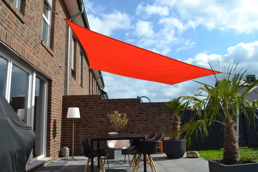 Viereck-Sonnensegel wasserabweisend terracotta 250 x 300cm