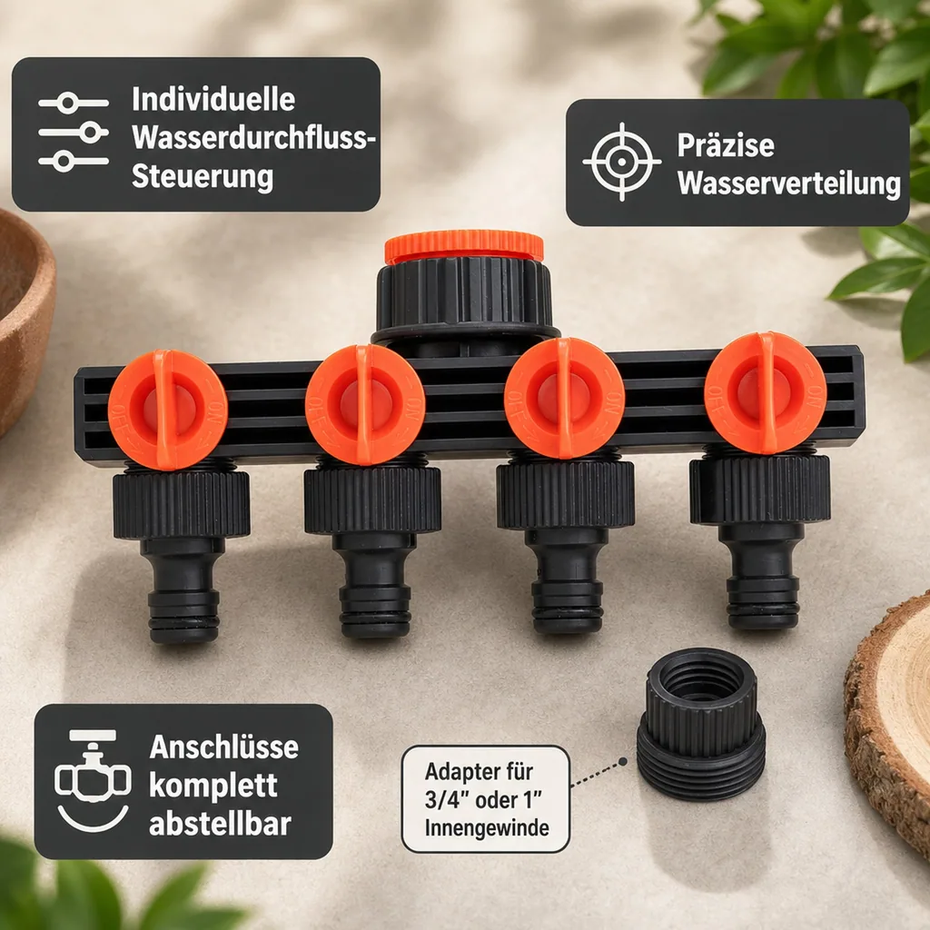 Wasserverteiler 4-fach