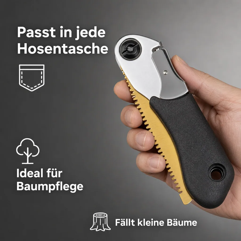 Astsäge, klappbar – Minisäge mit einer Sägeblattlänge von 150 mm