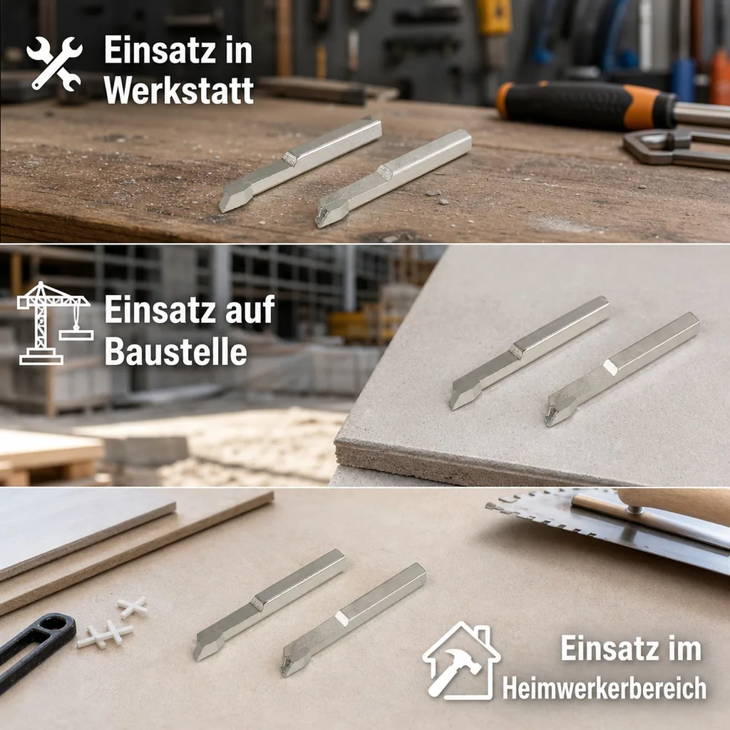 Zusatzmesser für Keramik, Fliesen, Stein, 2 Stück