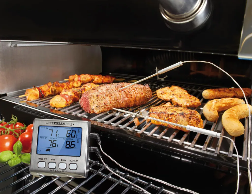 Grill-/ Bratenthermometer Dual, digital, mit 2 Temperatursensoren