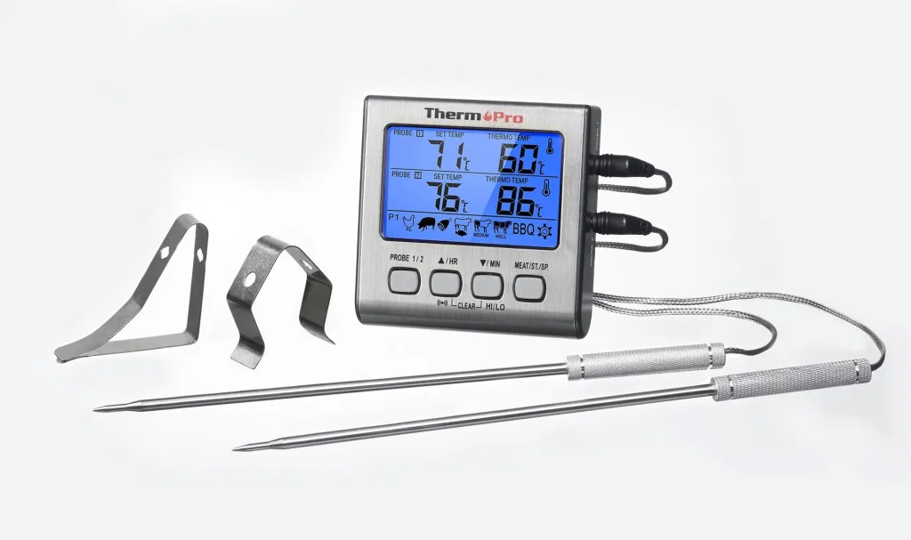 Grill-/ Bratenthermometer Dual, digital, mit 2 Temperatursensoren