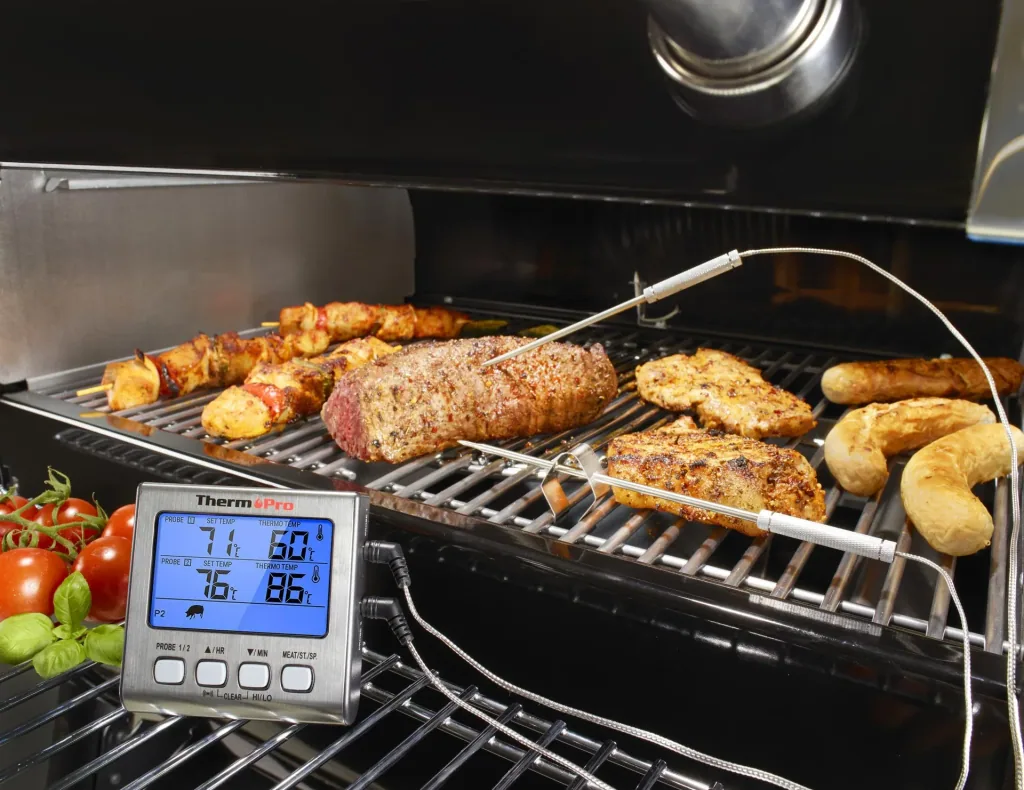 Grill-/ Bratenthermometer Dual, digital, mit 2 Temperatursensoren