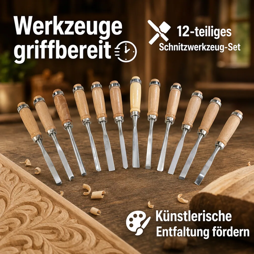 Schnitzgarnitur 12-teilig