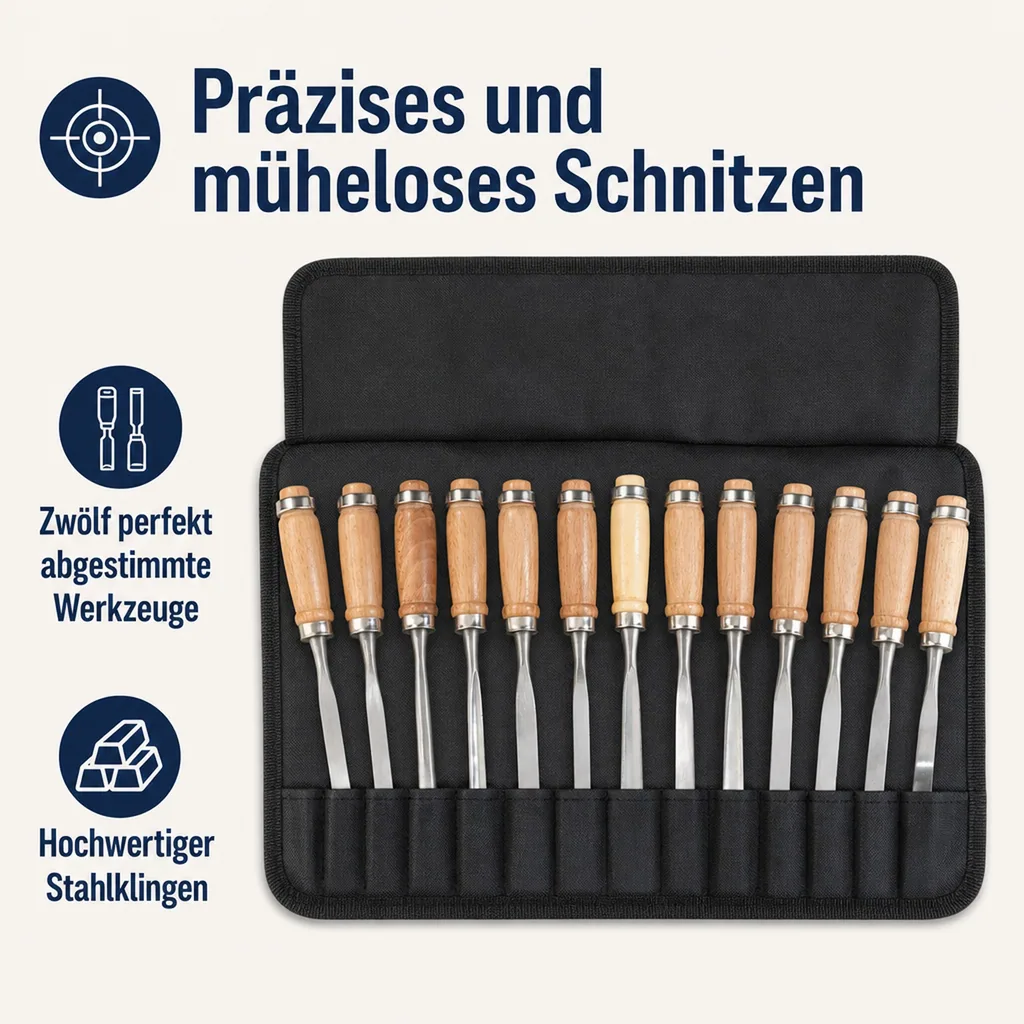 Schnitzgarnitur 12-teilig
