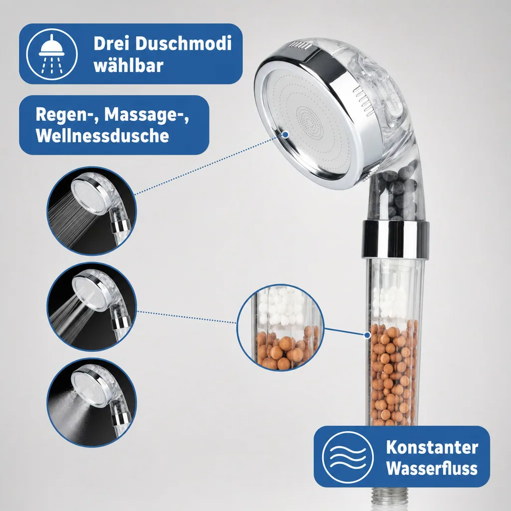 Duschkopf Spa 3in1