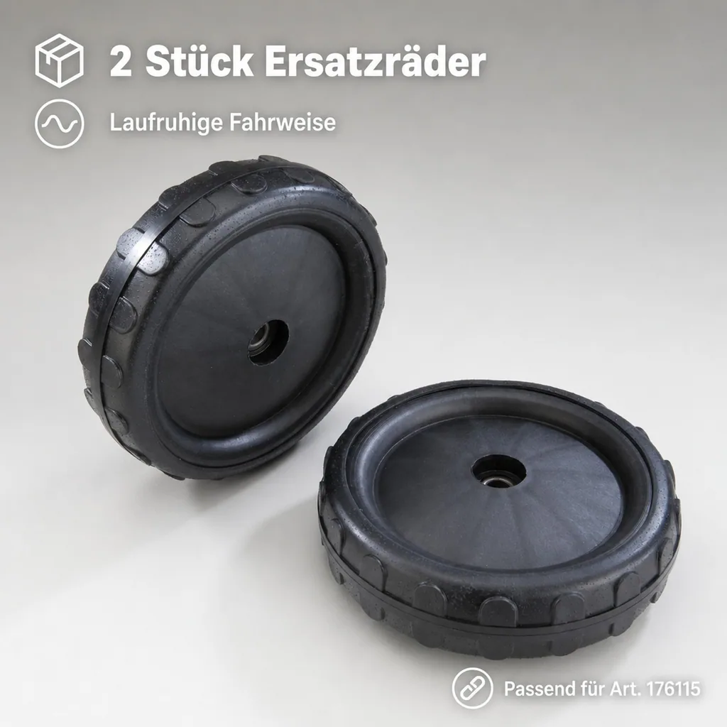 Ersatzräder für Kehrmaschine, 2 Stück