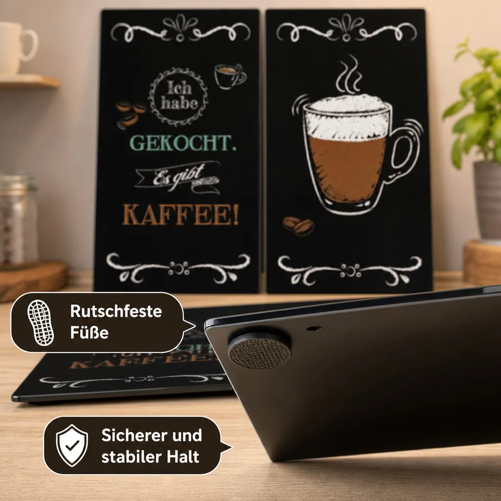 Herdabdeckplatten "Coffeetime" 2er-Set