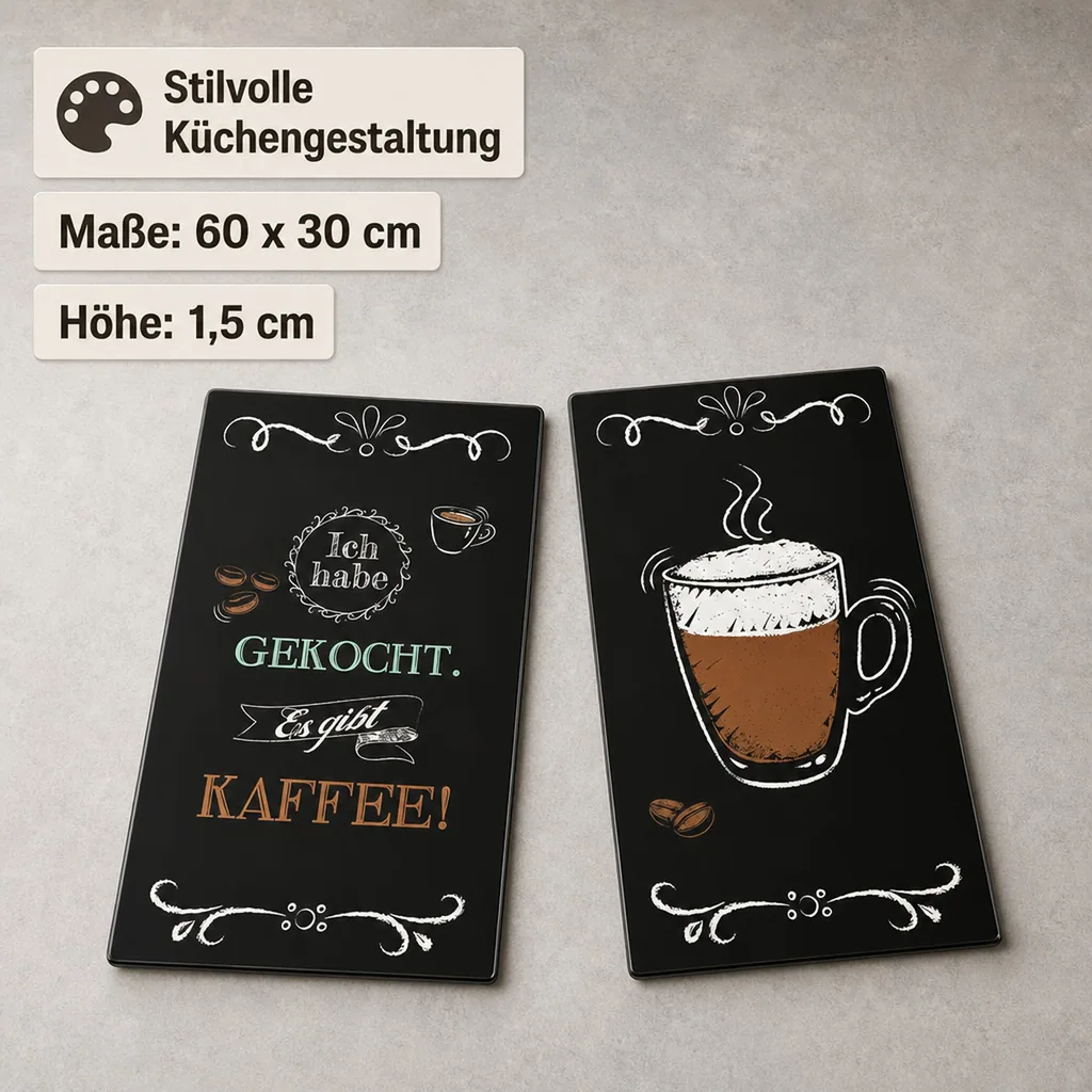 Herdabdeckplatten "Coffeetime" 2er-Set