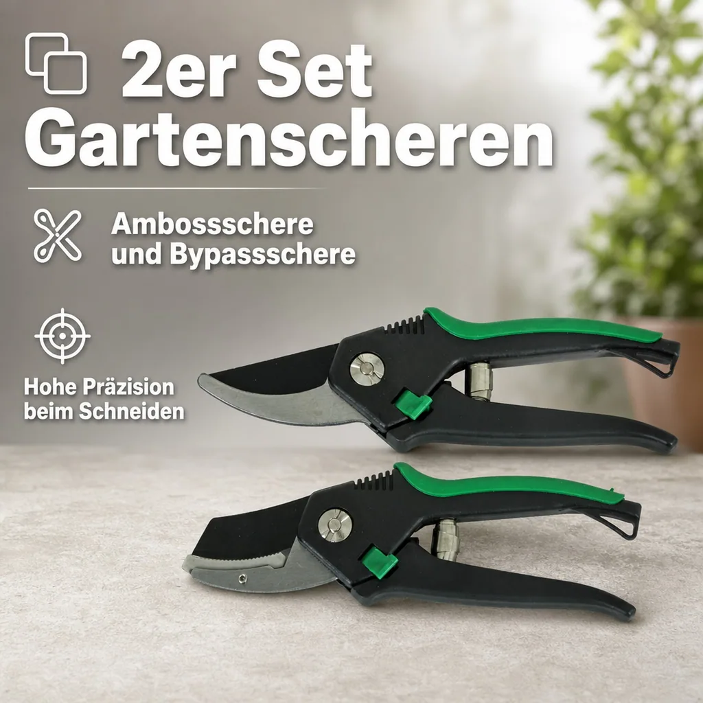 Gartenschere, 2er Set
