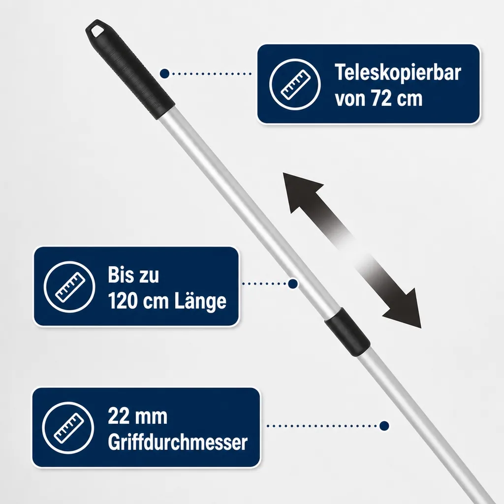 Aluminium- Teleskopgriff 120 cm