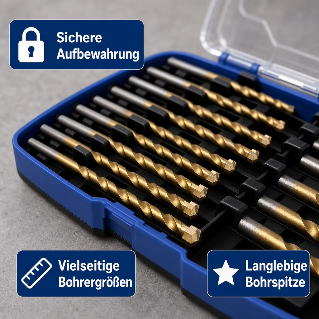 Titan Steinbohrer HM Satz, 12-teilig