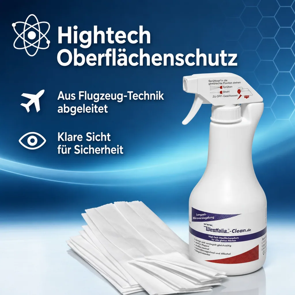 Fensterreiniger Clean,500 ml mit Vliestuch