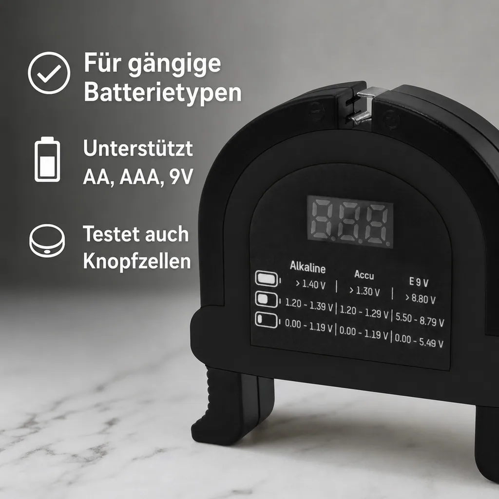 Akku- und Batterie Tester, universell einsetzbar