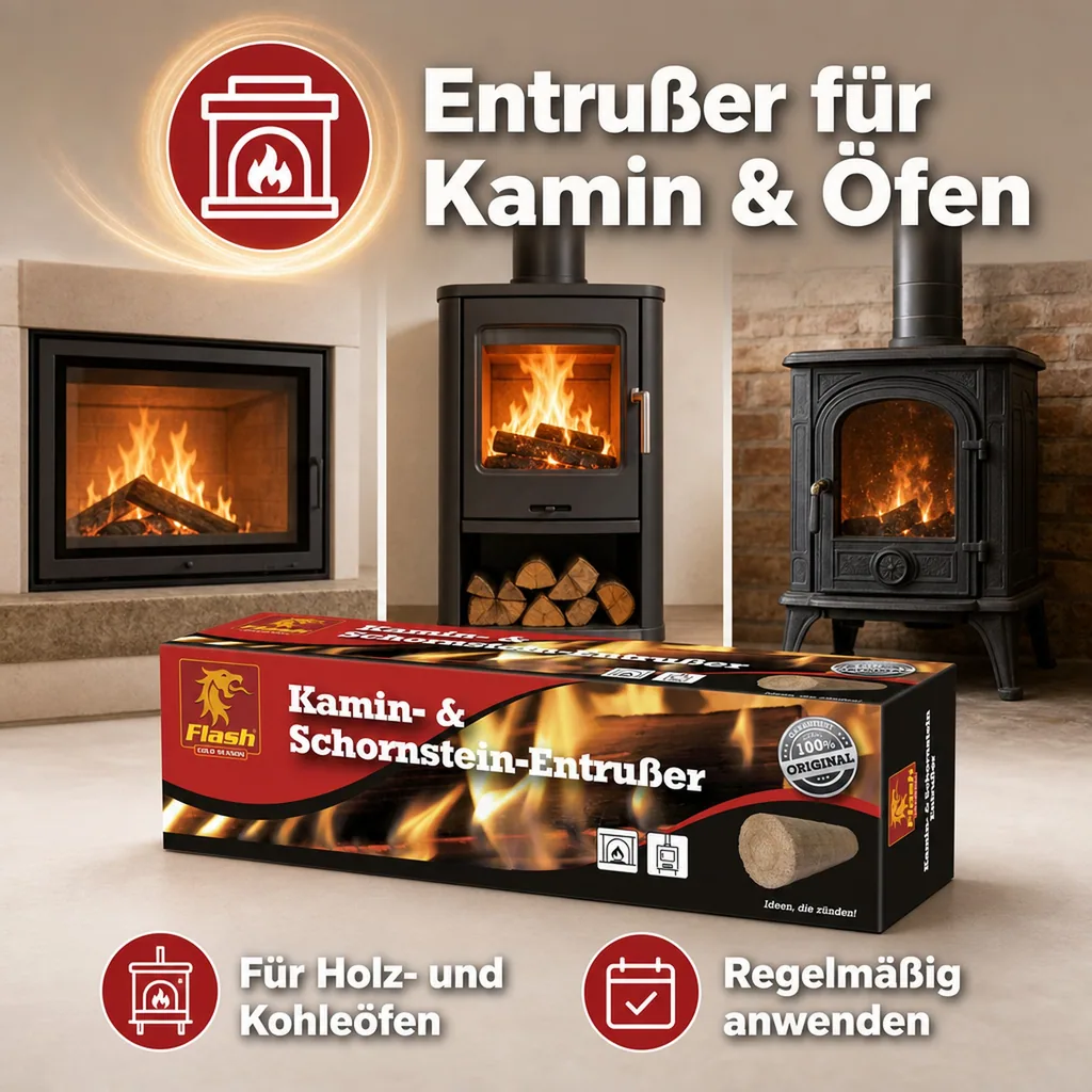 Kamin-/ Schornstein - Entrußer, einfach, sauber und bequem