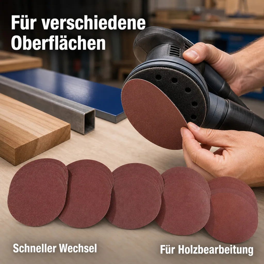 Schleifpapier Set - 150 mm - 25 teilig
