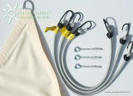 Dreieck-Sonnensegel wasserabweisend elfenbein 360 x 360 x 360cm