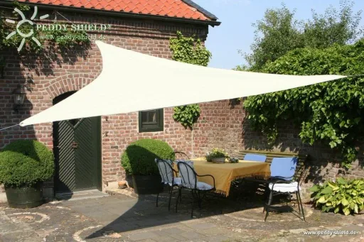 Dreieck-Sonnensegel wasserabweisend elfenbein 360 x 360 x 360cm
