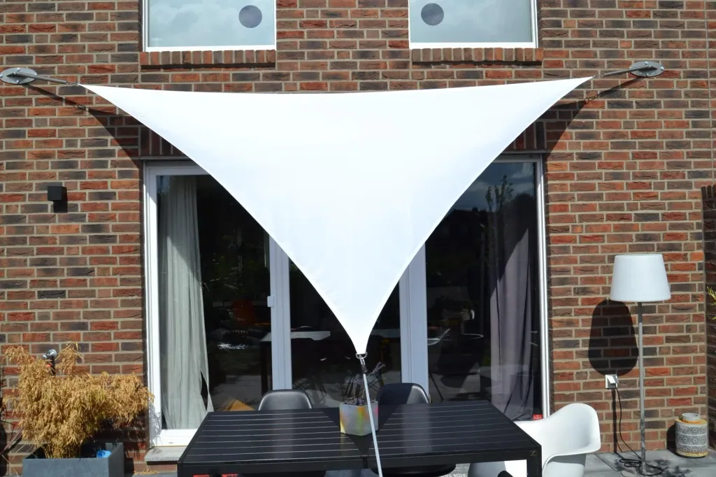 Dreieck-Sonnensegel wasserabweisend weiss 360 x 360 x 360cm