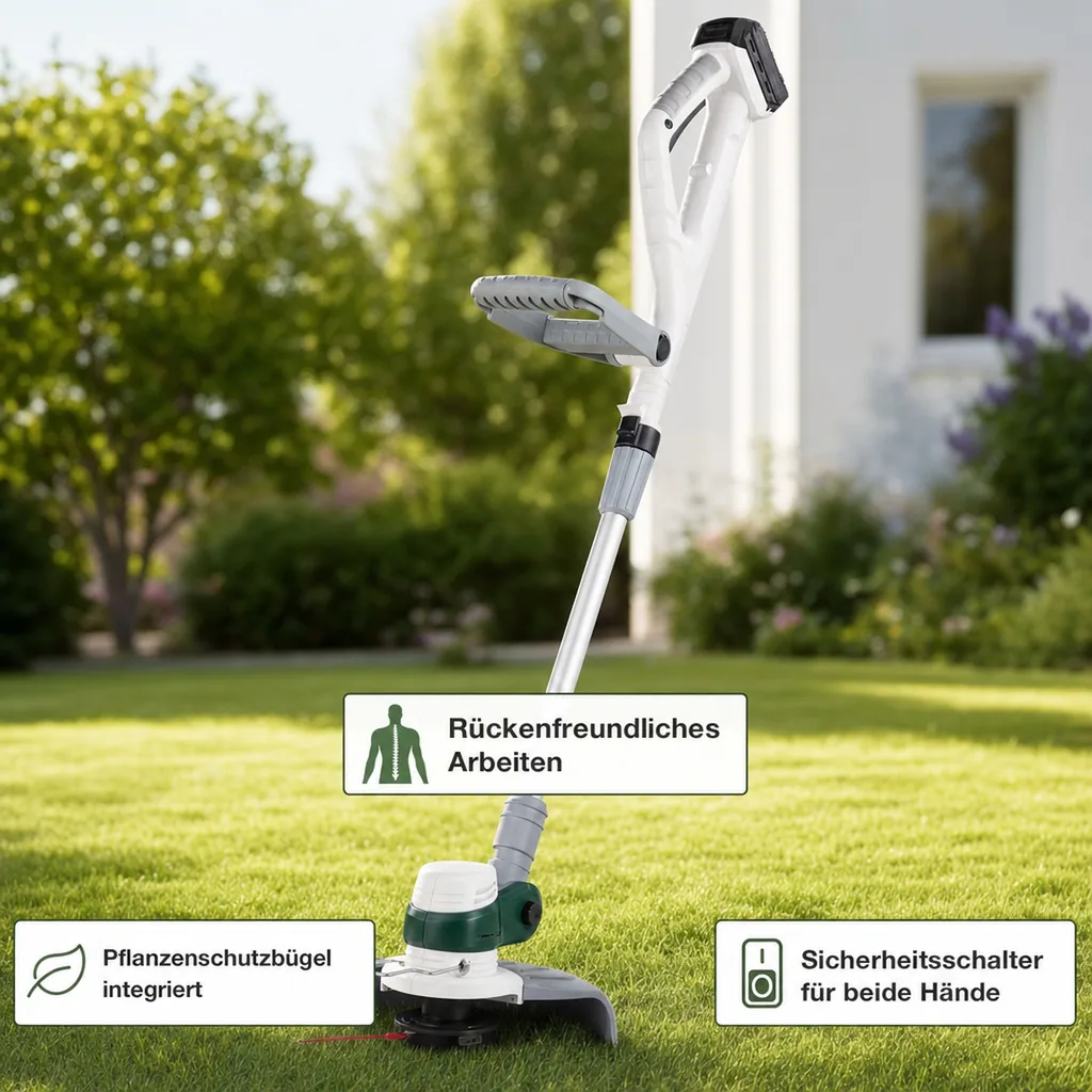Akku-Rasentrimmer GM LI-2020/40 mit 20 Volt Lithium Ionen Akku