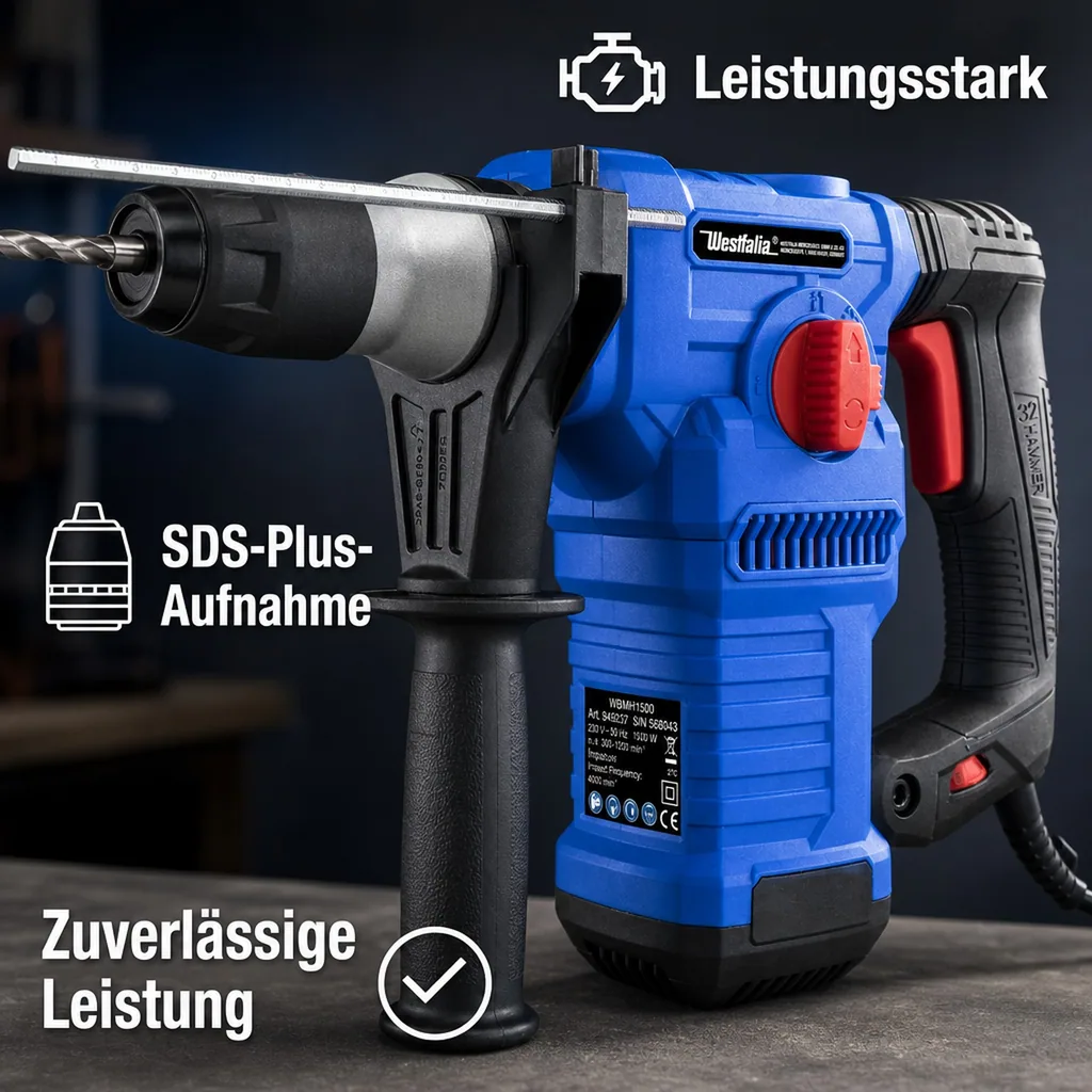 Bohr- und Meißelhammer WBMH1500, SDS-Plus