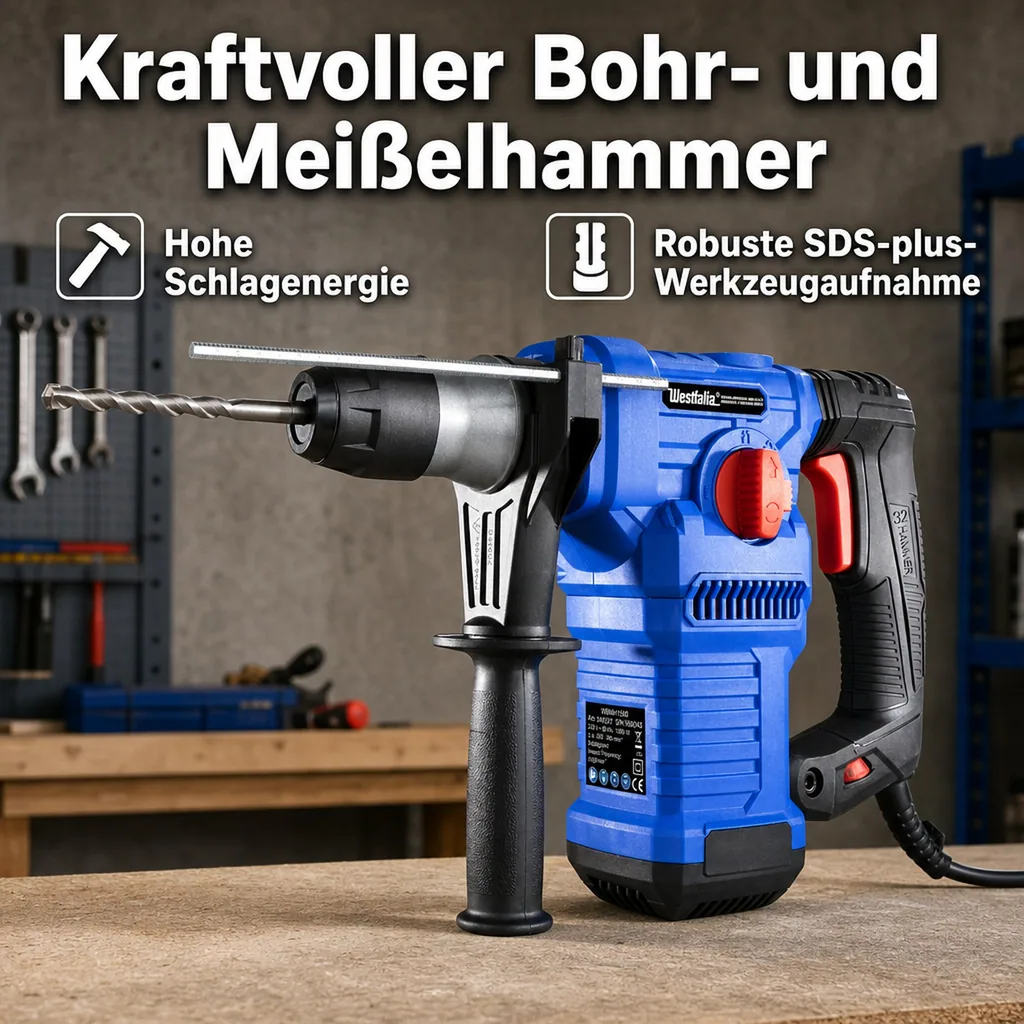 Bohr- und Meißelhammer WBMH1500, SDS-Plus