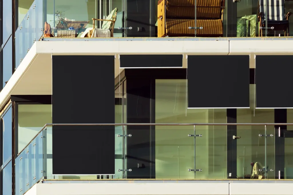 Sonnenrollo HDPE schwarz 160 x 240cm