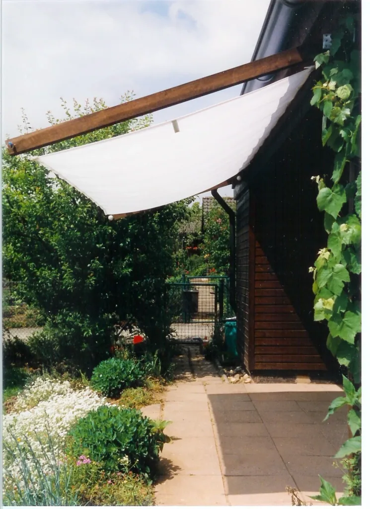 Seilspann-Sonnensegel weiss 330 x 200cm
