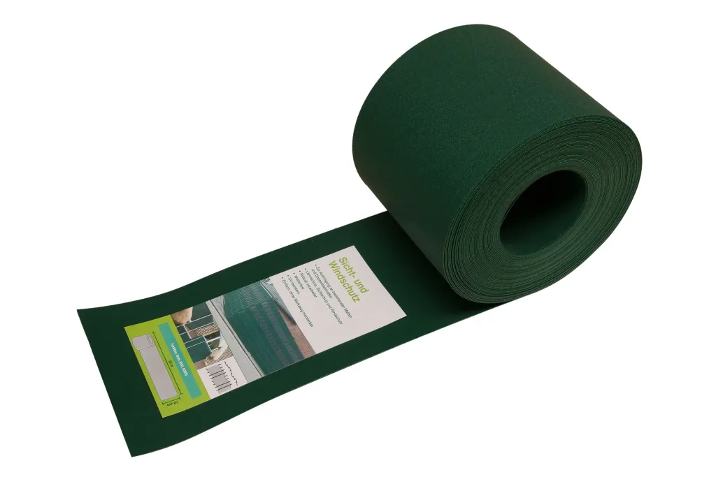 Sichtschutz PVC 25 m x 190 mm grün (RAL 6005)