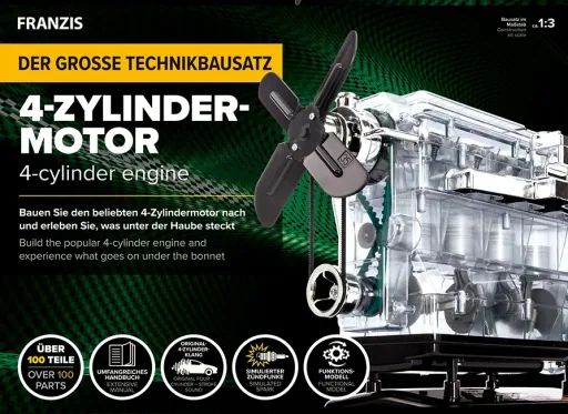 Der große Technikbausatz 4-Zylinder-Motor