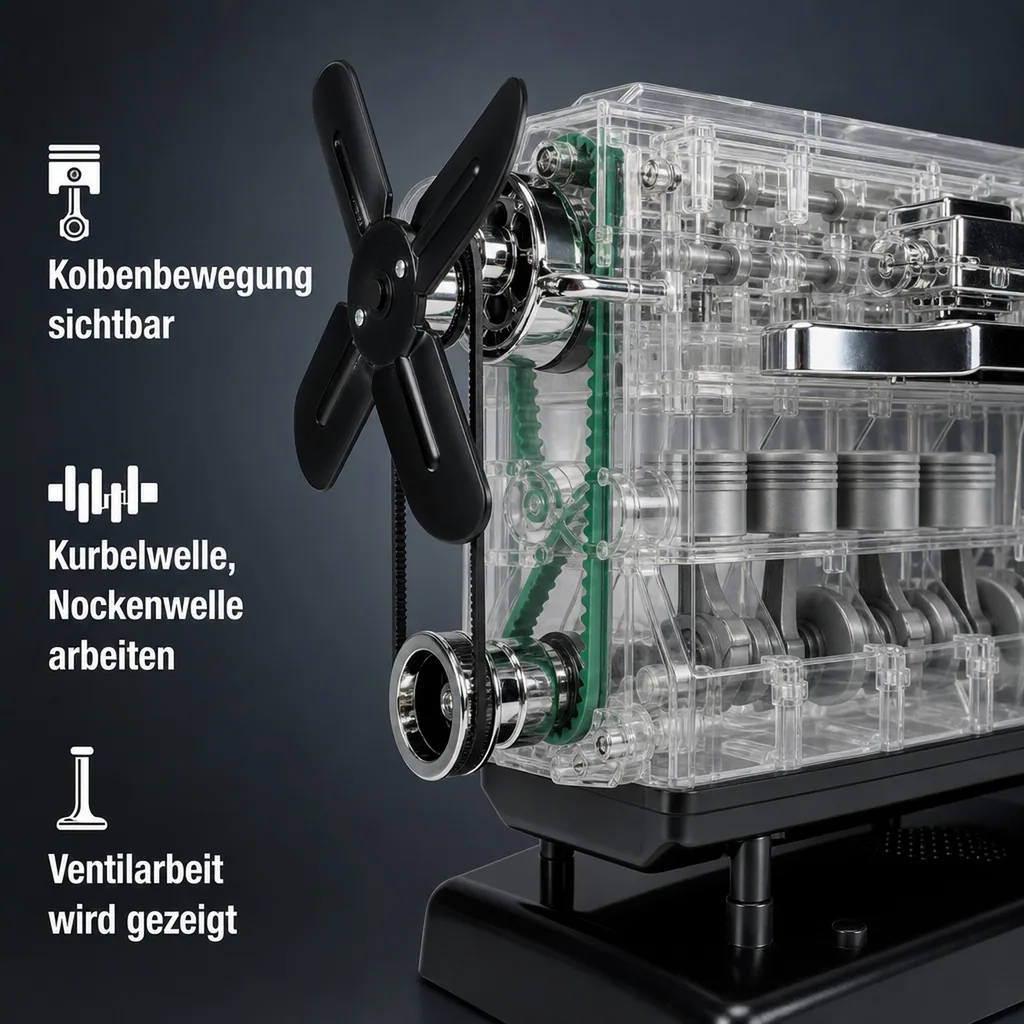 Der große Technikbausatz 4-Zylinder-Motor