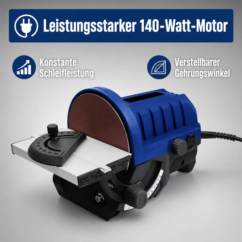 Tellerschleifer mit Gehrungswinkel, 140 Watt