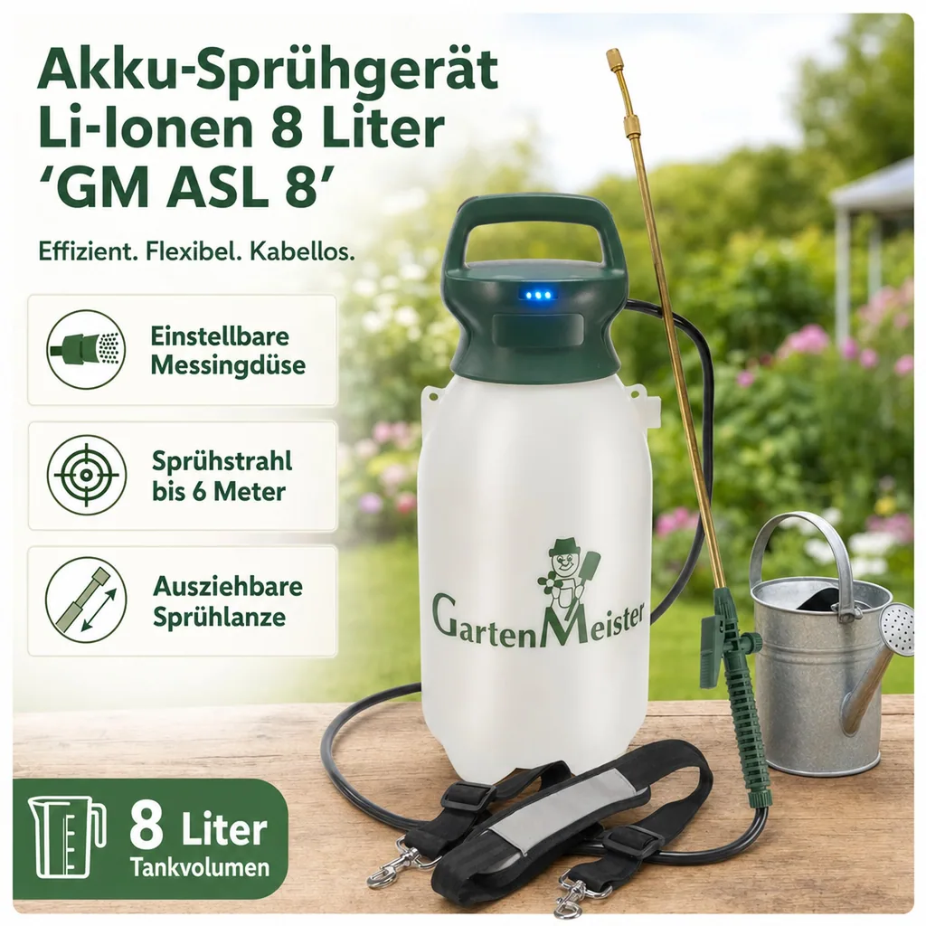 Akku-Sprühgerät Li-Ionen 8 Liter "GM ASL 8"