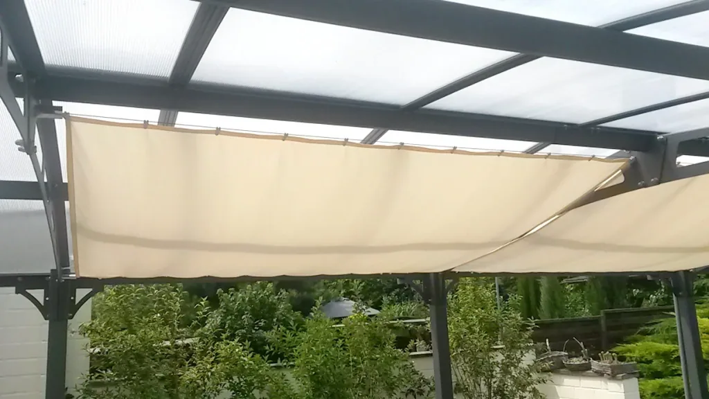 Sonnensegel-Komplettbausatz  elfenbein 270 x 140cm