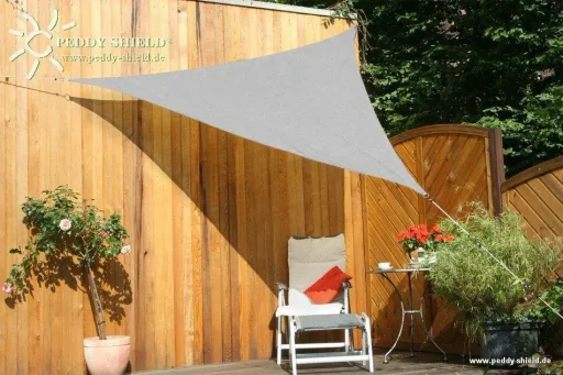 Dreieck-Sonnensegel HDPE grau 360 x 360 x 360cm