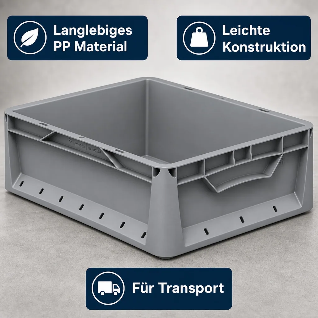 Eurobox 40x30x12cm grau 11,4 l