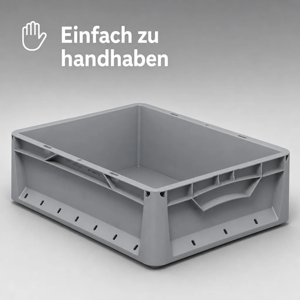 Eurobox 40x30x12cm grau 11,4 l