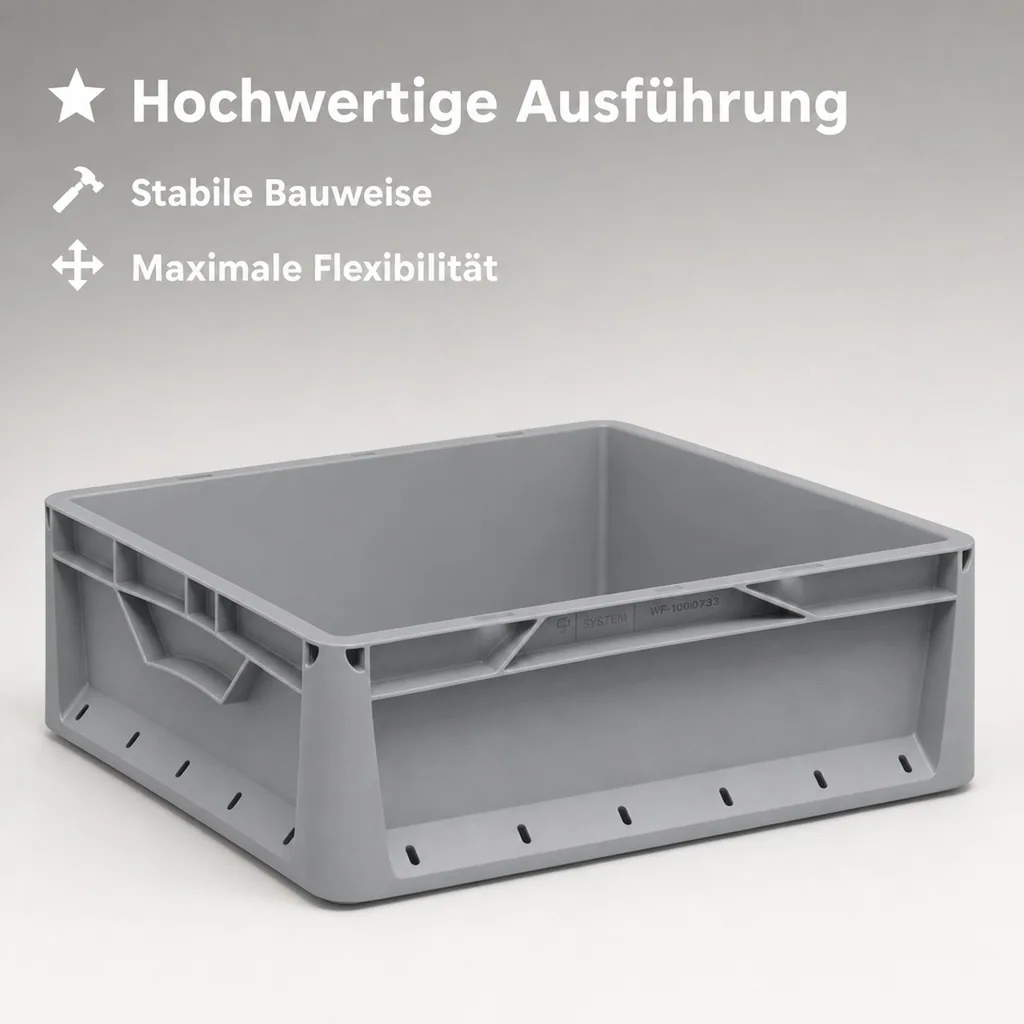 Eurobox 40x30x12cm grau 11,4 l