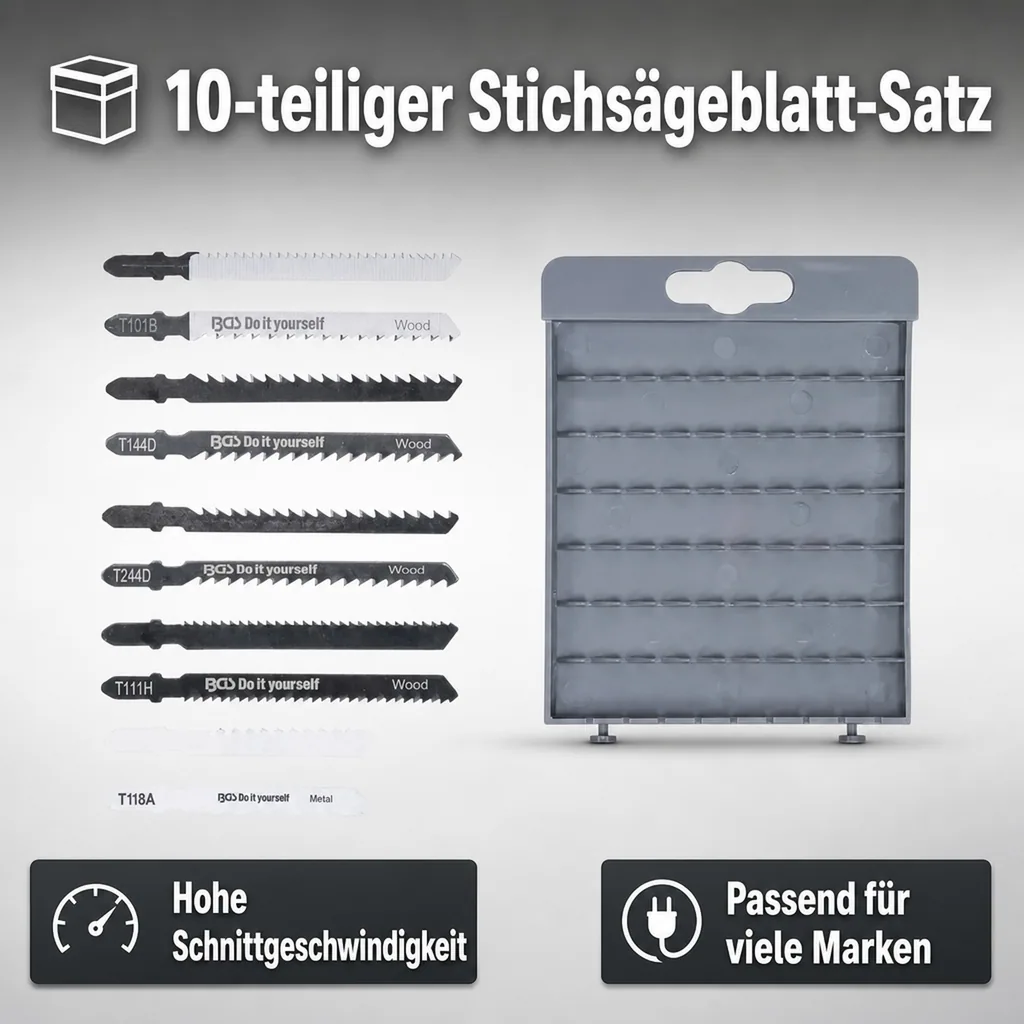 Stichsägeblatt-Satz, 10-teilig