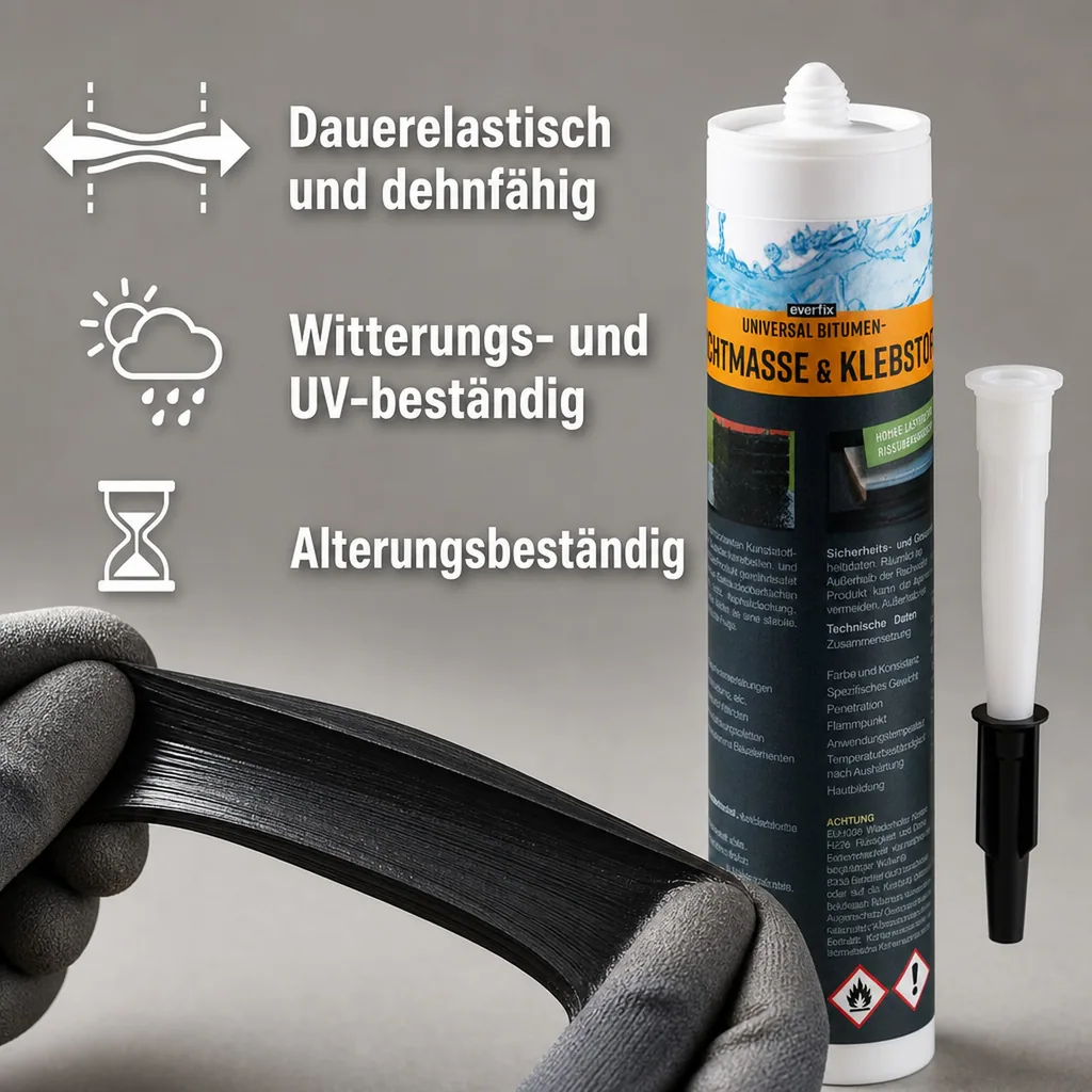 Universal Bitumen Dichtmasse und Klebstoff, 310 ml