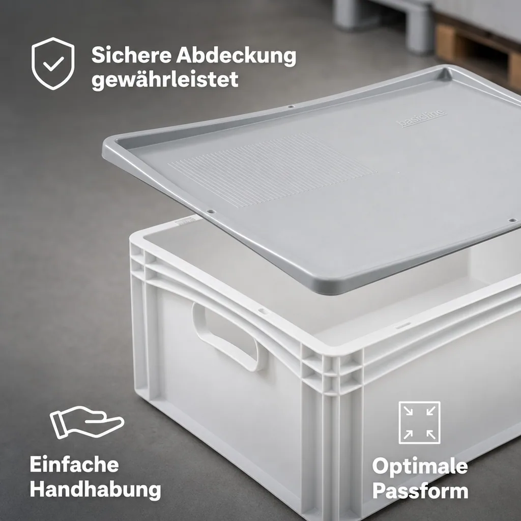 Eurobox Auflagedeckel 60x40cm grau