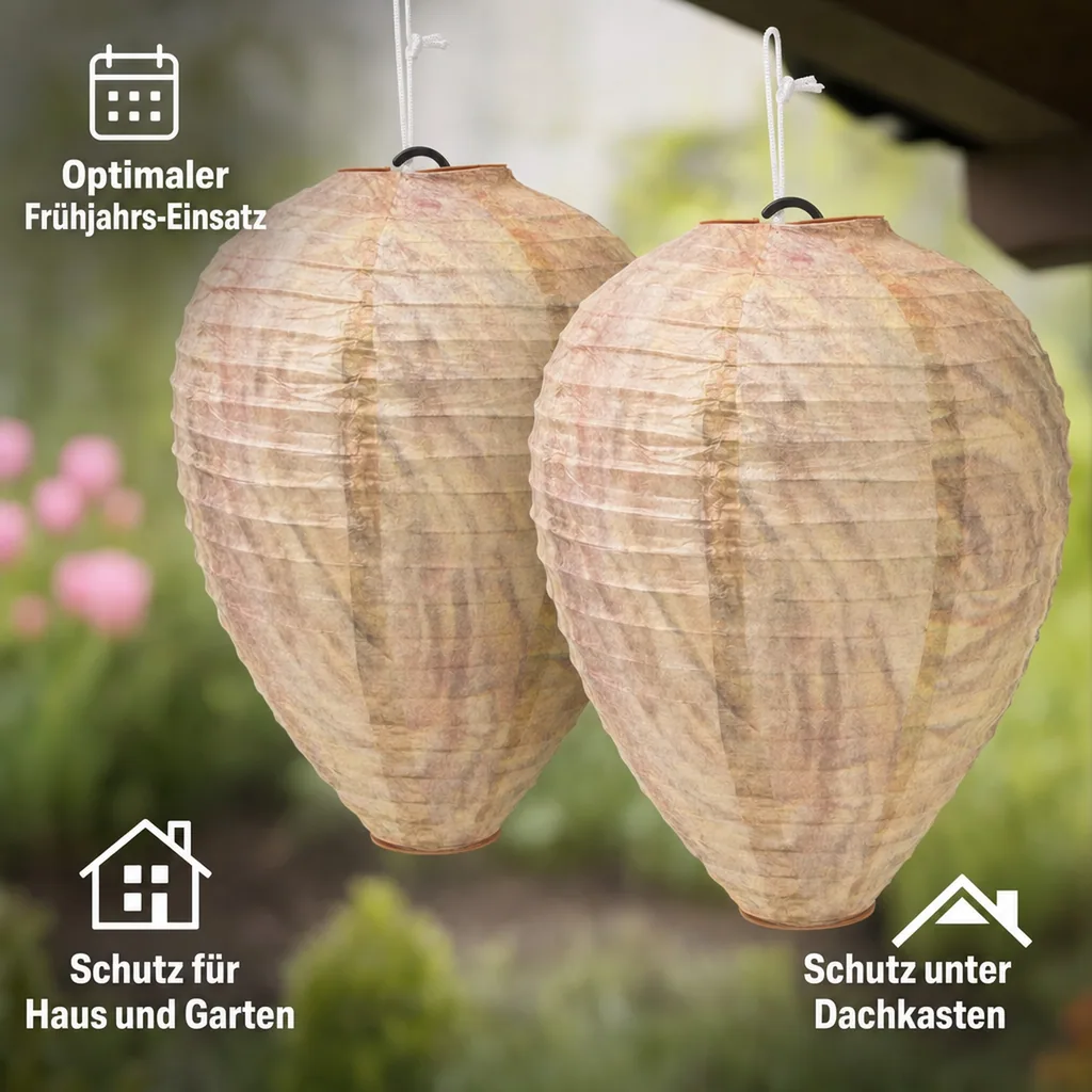 Wespennest-Attrappe 2er Set