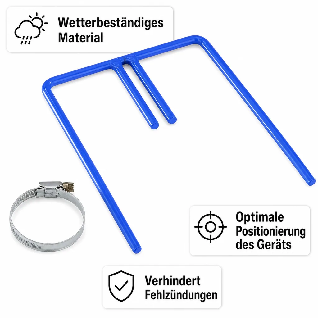 Halter für Wühlmaus Schussgerät zur vertikalen Ausrichtung
