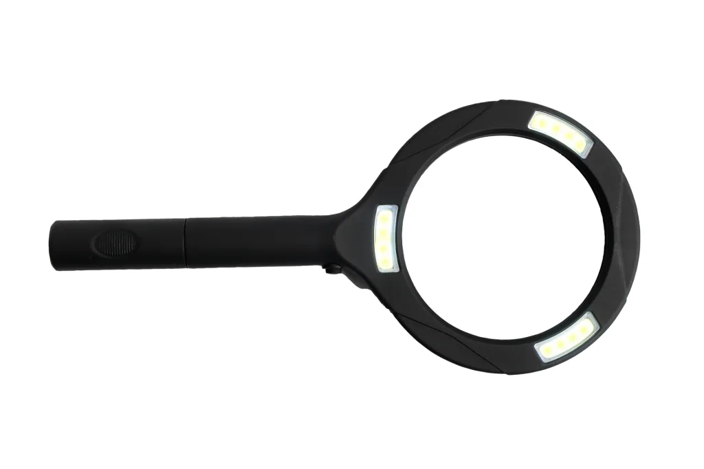 Vergrößerungs-Lupe mit 15 LEDs, Schwarz