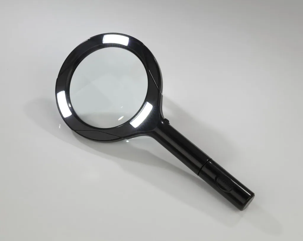 Vergrößerungs-Lupe mit 15 LEDs, Schwarz