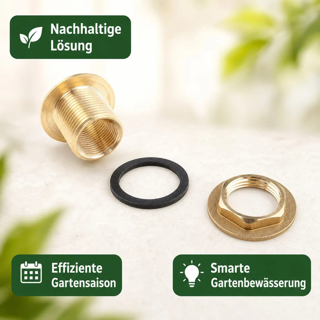 Regentonnendurchführung 3-teilig - 1" x 3/4"